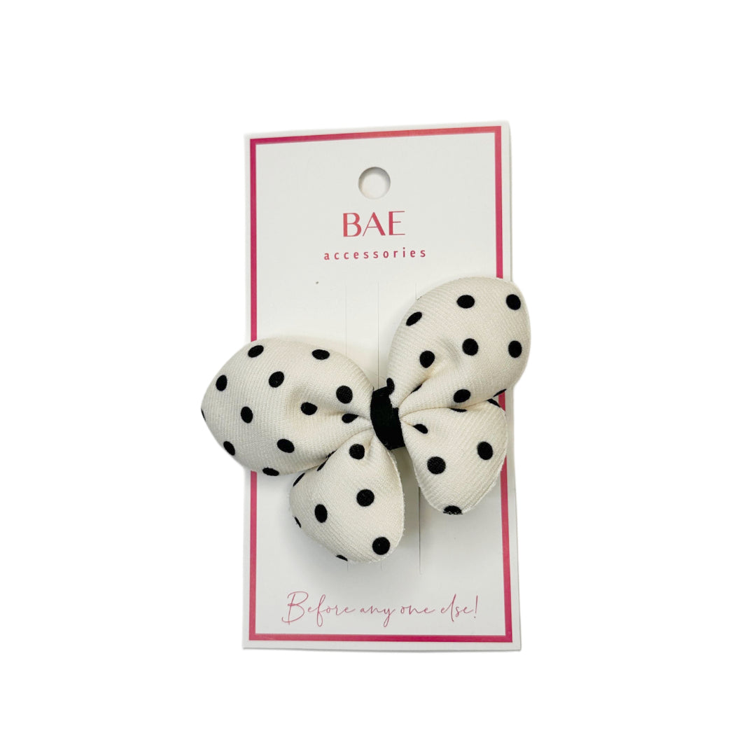 Puffy polka Hair Bow Clip