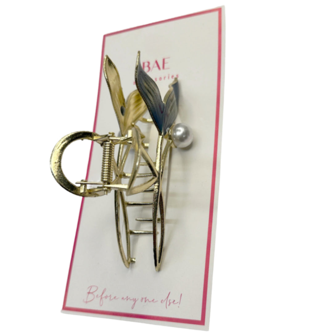 Gold-tone Metal Squiggle Hair Claw