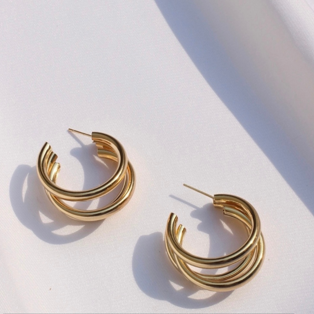 Interlocking Circular Earrings - THE BAE