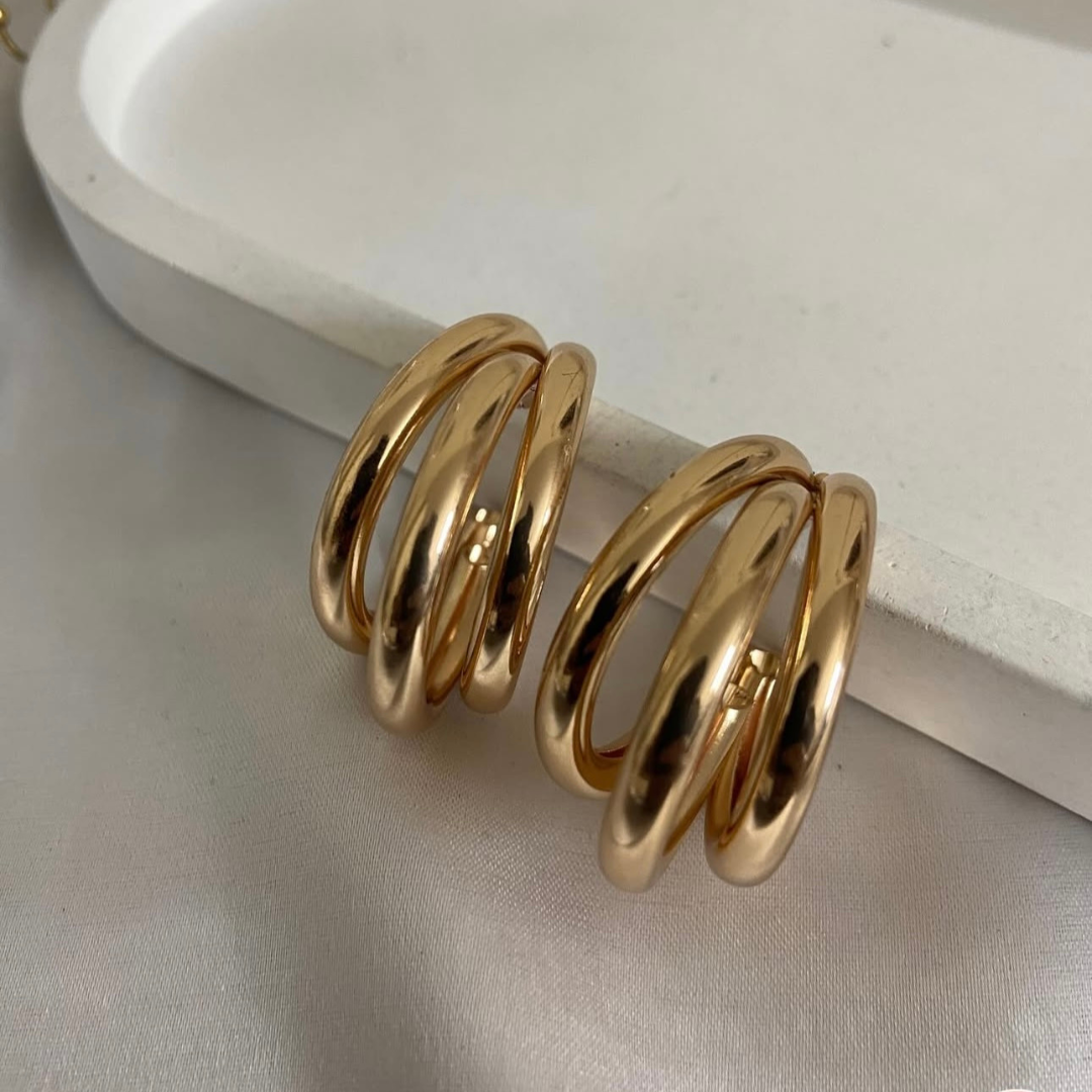 Interlocking Circular Earrings - THE BAE